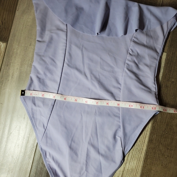 NWT Double Zero Women's Lavender Purple One Shoulder One Piece Bathing Suit - Picture 8 of 12